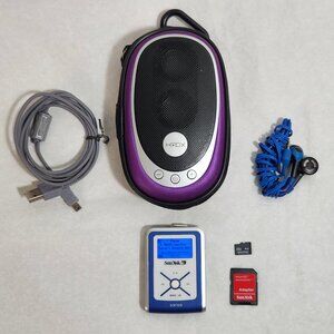 SanDisk Sansa E130 512MB MP3 Player Tested with HDX Speaker Bag & Accessories